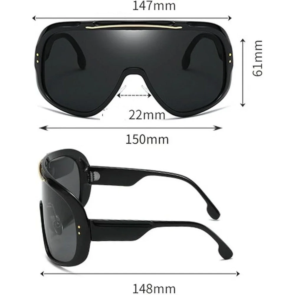 Mens Sunglasses Bold Fashion  Trendy Wraparound Large Shades Gafas‎ Lentes 2026